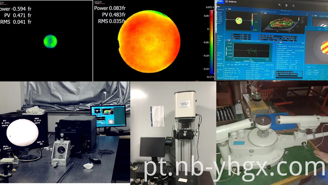 Metade quartzo ótico do silicone fundido UV da lente 25mm Bk7 K9 da bola